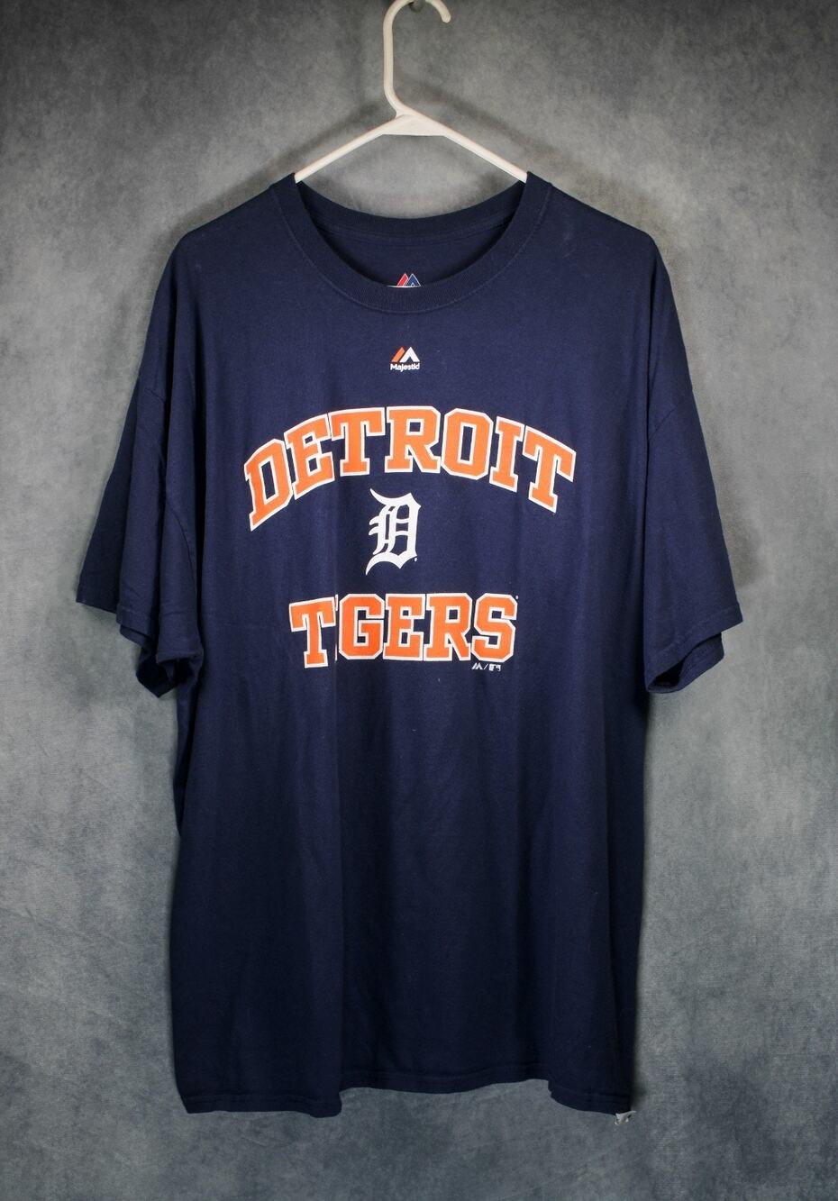 Majestic Detroit Tigers MLB Baseball Navy Blue Graphic T-Shirt Men's XXL